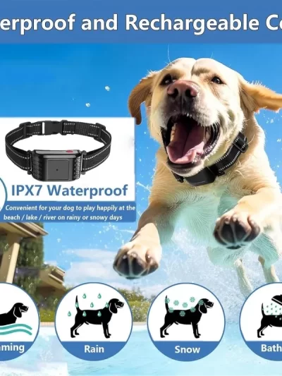 Wireless Dog Fence, Electric Dog Fence & Remote Training Collar,Vibration&Shock,IP65 Waterproof Collar for Large and Medium Dogs