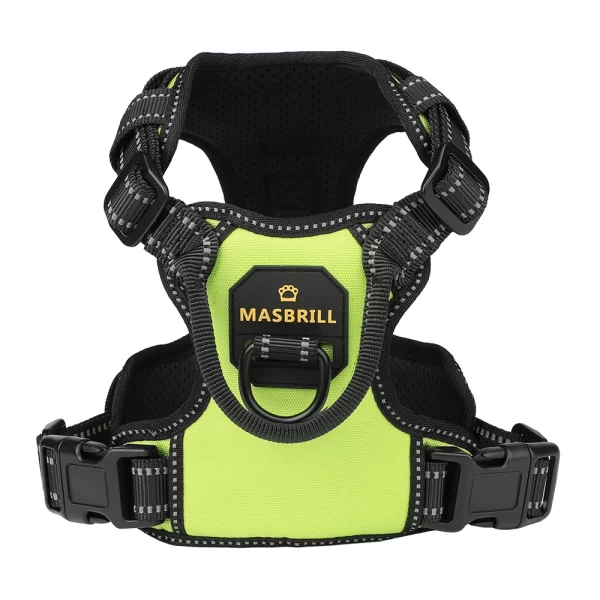 MASBRILL Dog Harness No Pull Nylon Adjustable Reflective Dog Vest Harness 2 Metal Leash Hooks Easy Control Handle Walking - Image 12