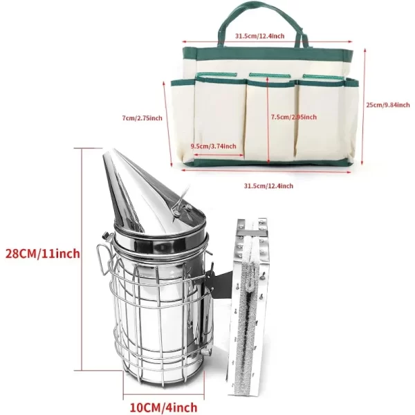 Popular.Come with Organizer Tote Beekeeping Tools kit for Beginner Starter kit Durable bee Supplies All-in Gift Set 10 Pcs - Image 4