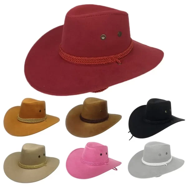 Trilby Cap with Cowboy Style - Adjustable Wide Brim Jazz Hat, Perfect for Horse Riding and Costume Accessories - Image 6