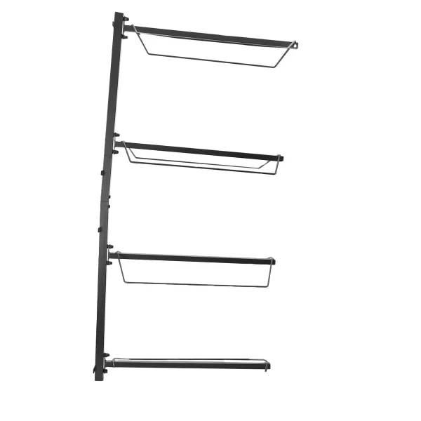 2 Sets Saddle Rack Wall Mounted Heavy Duty 4 Tier Horse Saddle Hanging Stand - Image 2