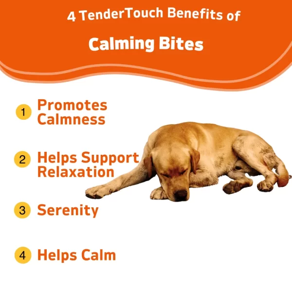 120 Chews - 1 Pack (1 x 180g/6.35oz) 180g/6.35oz - Tender Touch Calming for Dogs - Help Natural Dog Anxiety  for Everyday Stress - Image 2
