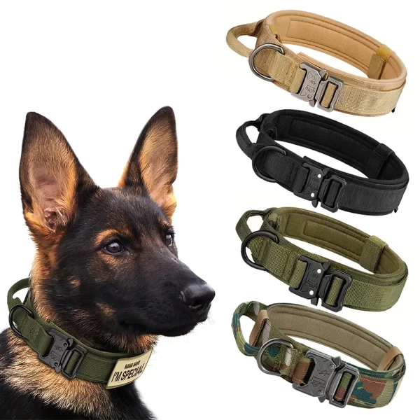 Dog Training Collar Adjustable Tactical Dog Collar And Leash Set Control Handle Pet Lead Collar For Dogs - Image 2