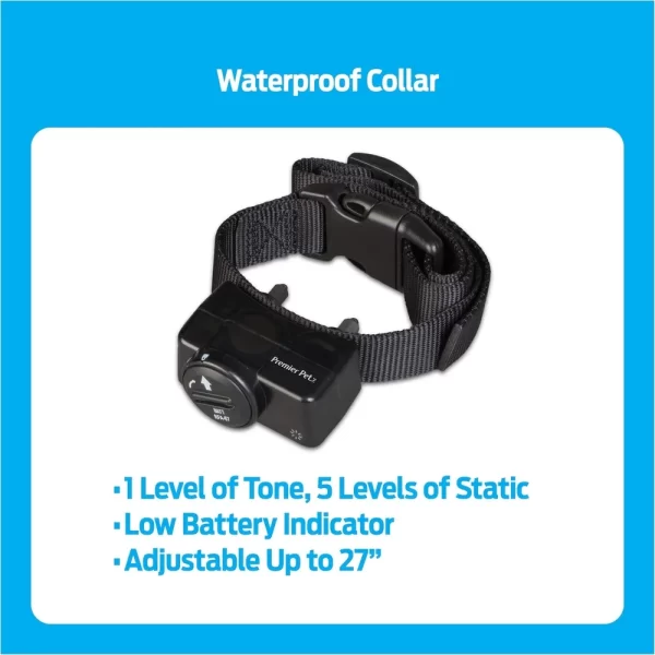 Wireless Dog Fence System Circular Adjustable Up to ½ Acre Portable Waterproof Receiver Collar Tone Static Correction Training - Image 3