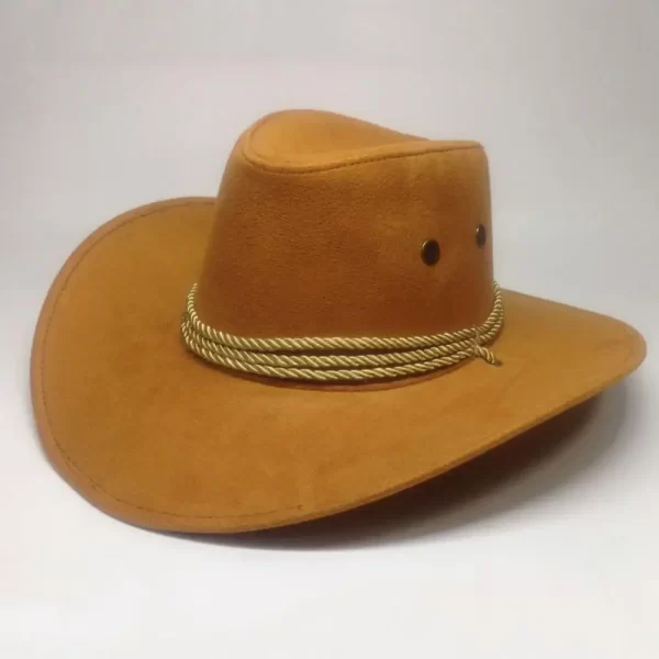 Trilby Cap with Cowboy Style - Adjustable Wide Brim Jazz Hat, Perfect for Horse Riding and Costume Accessories - Image 3