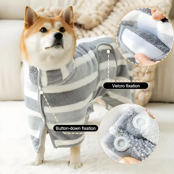 Oversized Dog Bathrobe Quick Drying Absorbent Golden Shiba Cat Towel for Pet Health Care And Hygiene - Image 5