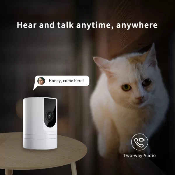 2PC Ease Life APP, Security Camera Indoor, 1080P Pet Camera, Pet Camera with Phone App, Foldable Baby Camera for Home Security,