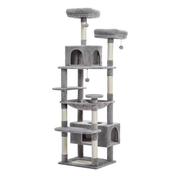 Large Cat Tree Tall Cat Tower for Indoor Cats Multi-Level Plush Cat Condo with Scratching Posts Scratching Boards - Image 17