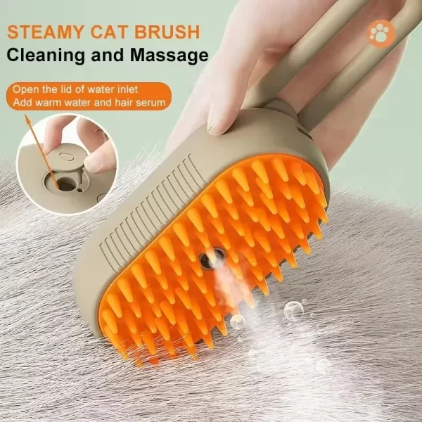 Pet Steam Brush Steam Cats Comb Electric Sprayer for Massage Wool Cat Brush Vaporizer Hair Removal Grooming Pets Accessories - Image 6