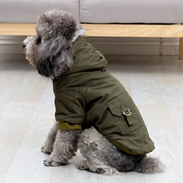 Pet Dog Jacket With Harness Winter Heavy Hiking Coat Dog Warm Hoodie Vest Windproof Outdoor Jacket For Small Medium Large Dog - Image 4