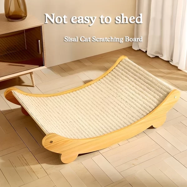 Cat Scratcher Lounge - Sisal Rope, Wear-Resistant, Integrated Sleeping Mat & Nest For Cats. Cat Scratching Board, Arch Design - Image 2