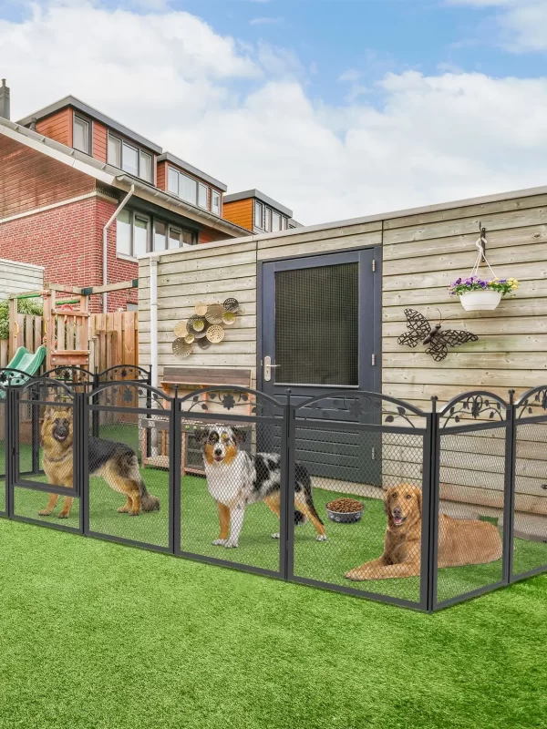 Dog Playpen Fence Detachable Play Pen Exercise Puppy Kennel Cage Dogs Supplies Dog Fences 8 Panels with Waterproof Pad - Image 10
