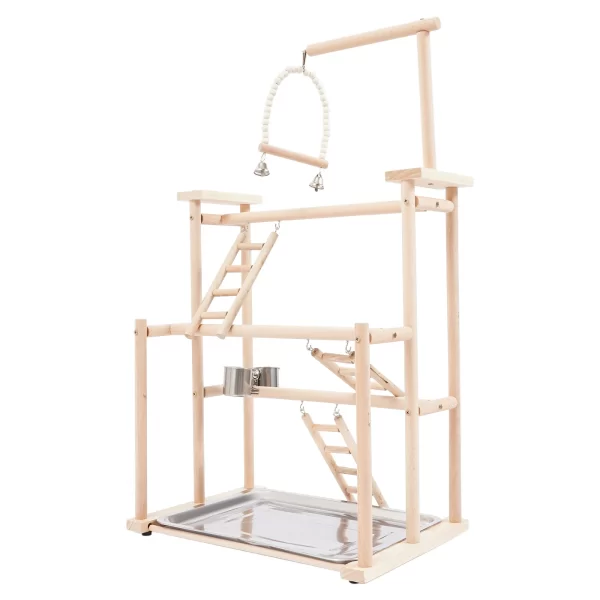 Beech Wood Parrots Rack Bird Playing Stand for Canaries, Parrots - Image 5