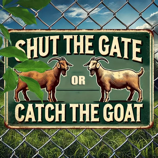 "Catch the Goat Vintage Aluminum Sign - 8x12 Inch Funny Decor for Yard, Garage, Cafe, Bar, Farm & Garden" - Image 4