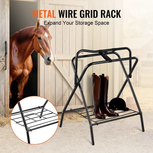 Folding Saddle Rack Portable Freestanding Horse Saddle Stand holds 132 LBS - Image 6