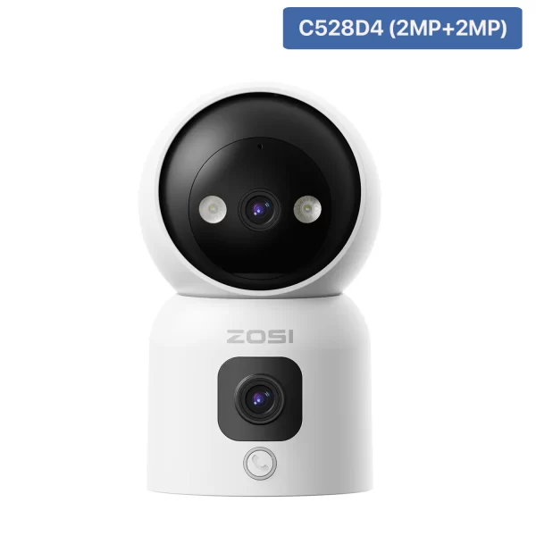 ZOSI C528 6MP/4MP HD Dual-Lens Indoor Wi-Fi Security Camera Plug-in 360° Views Pan/Tilt Home Surveillance Baby/Animal Monitor - Image 11