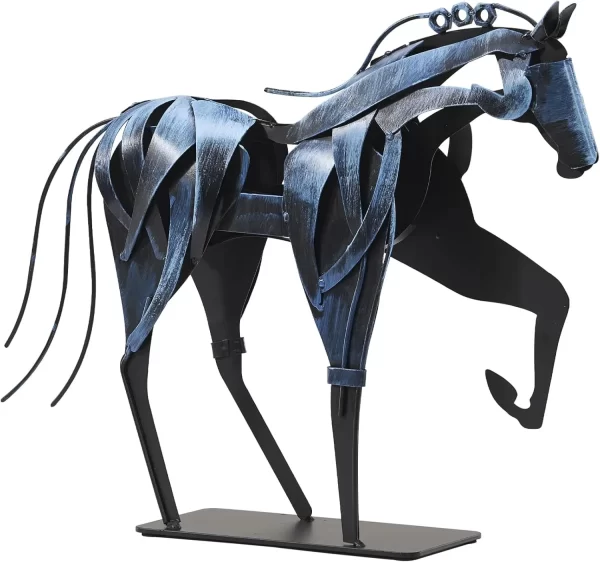 Horse Statue-Unique Rustic Decor for Office&Home -Hand-Painted Metal Sculpture - Perfect Handicraft Gift for Horse Lovers (Grey) - Image 8