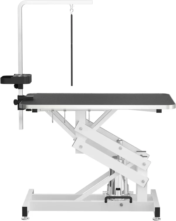 Hydraulic Pet Grooming Table w/Anti-Static Table Top, Heavy Duty Z-Lift Dog Grooming Table/21-36 w/Armrests/Leash Covers - Image 6