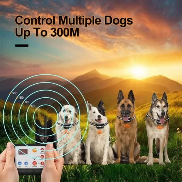 Wireless Dog Fence Electric Pet Containment System Shock Collars For 3 Dogs Adjustable Range - Image 2