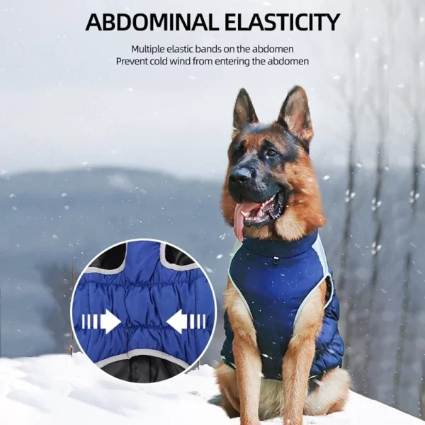 Winter Dog Coat With Reflective Strip For Pet Hoodie Dog Puppy Cold Jacket Waterproof Windproof Thick Dog Padded Vest XL-6XL - Image 4