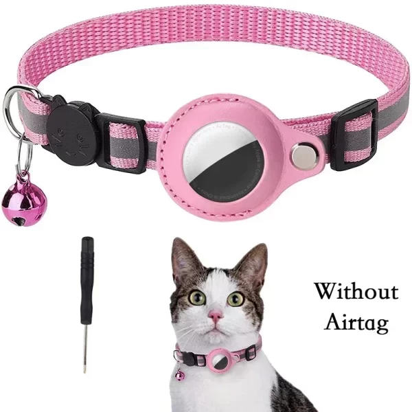 Anti-Lost Cat Collar for Airtag GPS Tracker Protective Case With Bell Reflective (AIr tag available for purchase separately) - Image 13