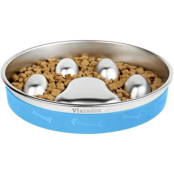 Non-Slip Stainless Steel Slow Feeder Bowl Dogs Promotes Healthy Eating Speeds Reduces Bloating Suitable Small Medium Breeds - Image 2