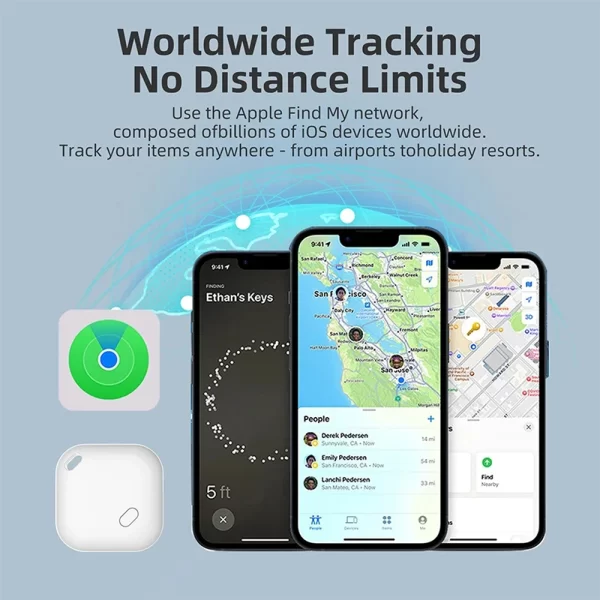 4PCS GPS Tracker Locator Bluetooth Tag Device Finders Work with Apple Find My APP Anti-Lost Smart Tracker for Key Wallet Pet Car - Image 2