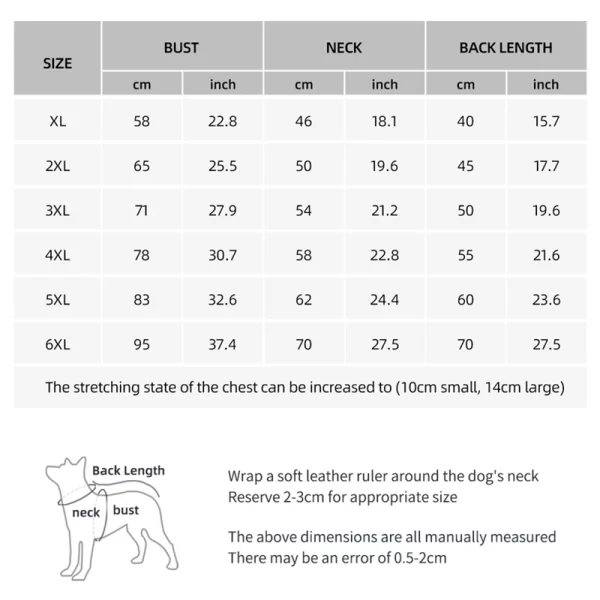 Winter Dog Coat With Reflective Strip For Pet Hoodie Dog Puppy Cold Jacket Waterproof Windproof Thick Dog Padded Vest XL-6XL - Image 7