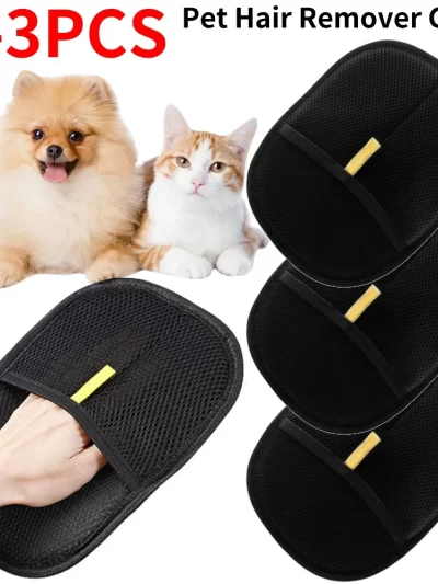 Pet Grooming equipment Gloves Deshedding Glove pet hair remover glove for Dog Cat Rabbit Accessories with Long/Short/Curly Hair
