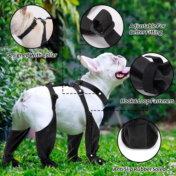 Outdoor Walking Dog Boot Leggings for Small Medium Large Dogs Suspender Boots Waterproof Snowy Dog Paw Protects Boot Covers - Image 3