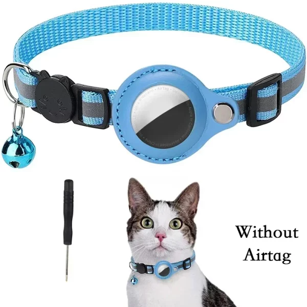 Anti-Lost Cat Collar for Airtag GPS Tracker Protective Case With Bell Reflective (AIr tag available for purchase separately) - Image 12