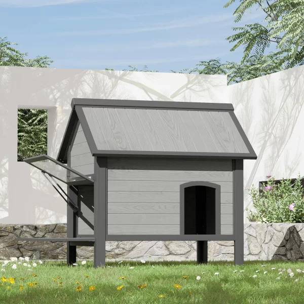 HDPE Indoor Outdoor Cat House, Weatherproof, Feral Cat Shelter for Multiple Cats, Outdoor HDPE Sheet Cat and Rabbit House - Image 2