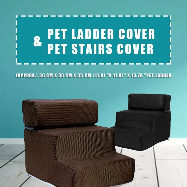 Pet Ladder Cover Non-Slip Detachable Zippered Mesh Fabric Stairs Cover Washable Dog Ramp Stair Cover