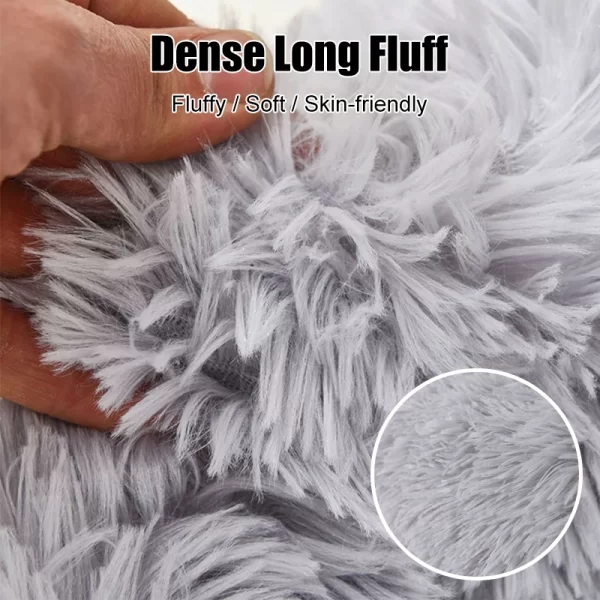 Fluffy Pets Dogs Beds Large Round Dog Bed Super Warm Soft Cat Bed Plush Cat Nest Winter - Image 2