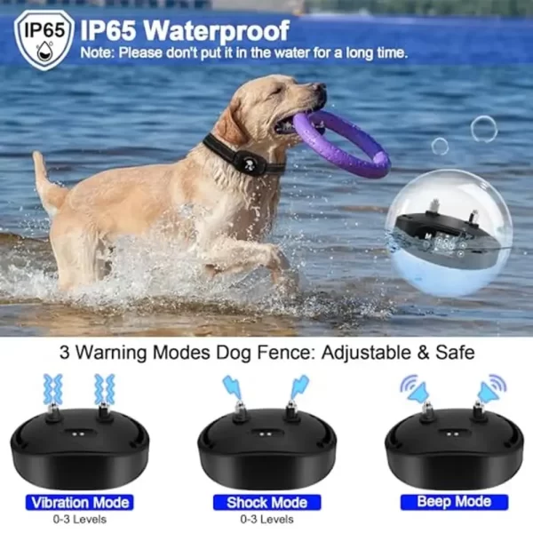 Wireless Pet Fence GPS System 2-in-1 Boundary & Obstacle Protection Range 97-3280ft - Image 4