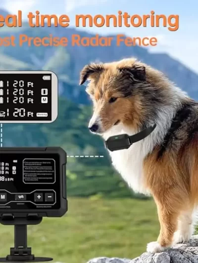 Indoor Outdoor Wireless Dog Fence Upgraded 2024 Radar Electric Containment System Real-time Monitoring Rechargeable Adjustable