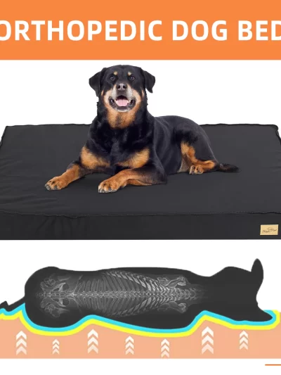 Dog Beds for Large Dogs, Orthopedic Dog Bed for Medium Large Dogs Waterproof Lining, and Non-Slip Bottom, Machine Washable