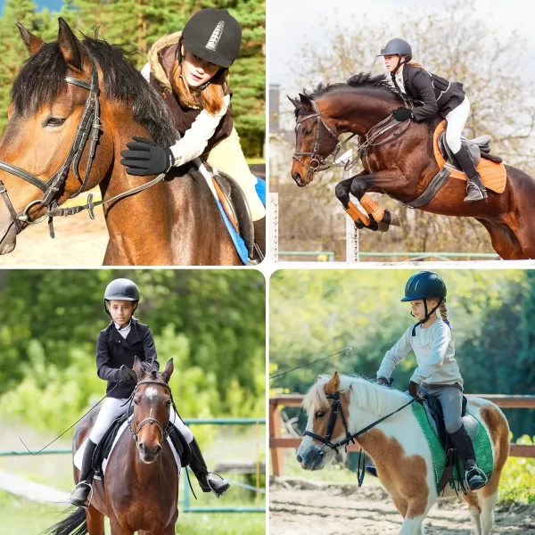 Horse Riding Gloves Equestrian for Girls and Boys Mesh Breathable Lightweight, Multiple colors and sizes available