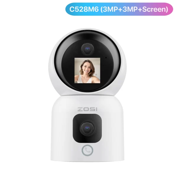 ZOSI C528 6MP/4MP HD Dual-Lens Indoor Wi-Fi Security Camera Plug-in 360° Views Pan/Tilt Home Surveillance Baby/Animal Monitor - Image 10