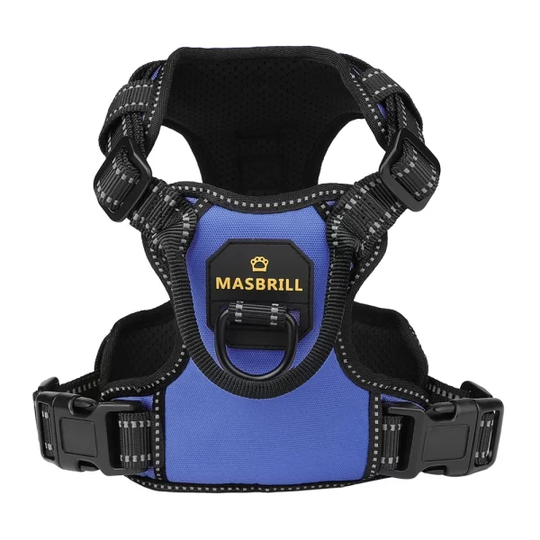 MASBRILL Dog Harness No Pull Nylon Adjustable Reflective Dog Vest Harness 2 Metal Leash Hooks Easy Control Handle Walking - Image 13