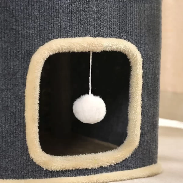 2-Layer Cat House Cat Cave for Indoor Cats Rectangular Cat House Hanging Toy Indoor - Image 6