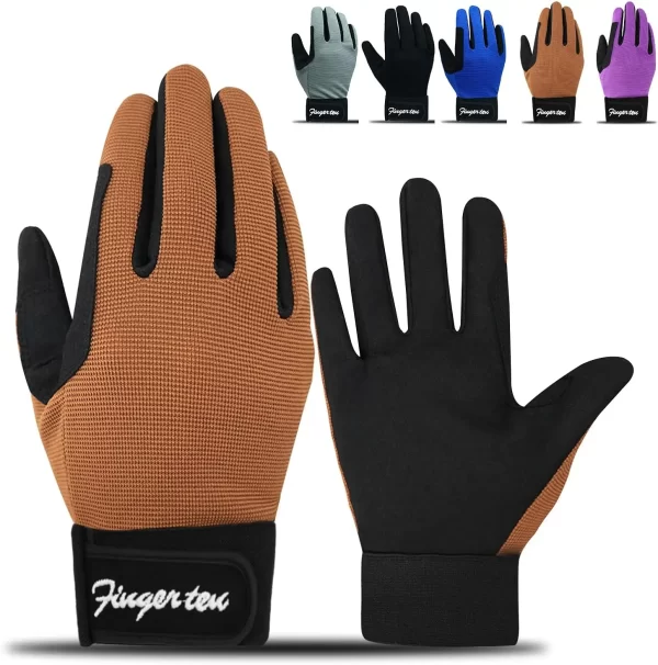 Horse Riding Gloves Equestrian for Girls and Boys Mesh Breathable Lightweight, Multiple colors and sizes available - Image 11