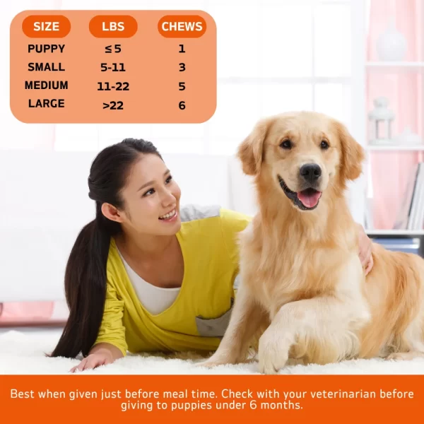120 Chews - 1 Pack (1 x 180g/6.35oz) 180g/6.35oz - Tender Touch Calming for Dogs - Help Natural Dog Anxiety  for Everyday Stress - Image 5