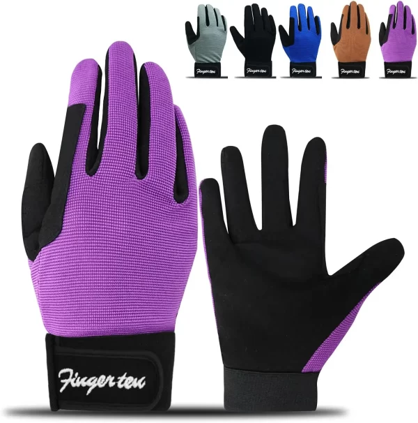 Horse Riding Gloves Equestrian for Girls and Boys Mesh Breathable Lightweight, Multiple colors and sizes available - Image 8