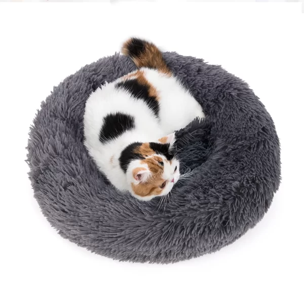 Fluffy Pets Dogs Beds Large Round Dog Bed Super Warm Soft Cat Bed Plush Cat Nest Winter - Image 4