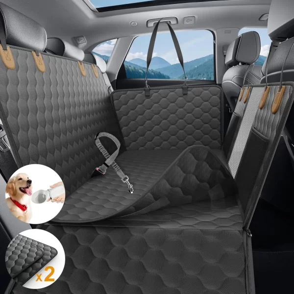 Waterproof Pet Travel Accessories Foldable Dog Car Seat  Car Pet Seat Safety Hammock Trunk Mat Car Rear Back Seat Protector - Image 2