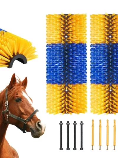 2 pcs-Dual Sided Horse Scratch Brush for Itch Relief Durable Animal Grooming Brush