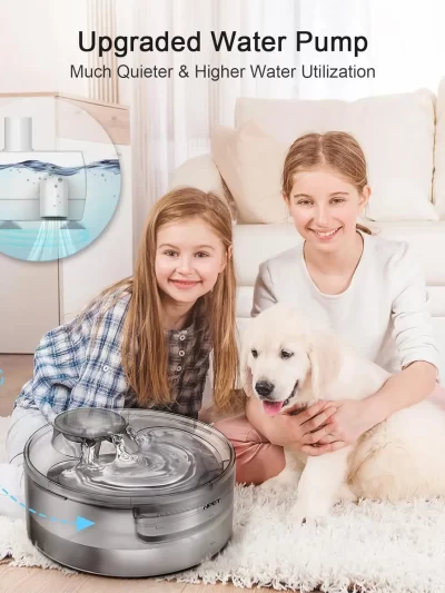 NPET DF10 Dog Water Fountain, 170oz/1.3Gallon/5L Large Automatic Pet Water Dispenser Dog Water Bowl for Dogs, Multiple Pets
