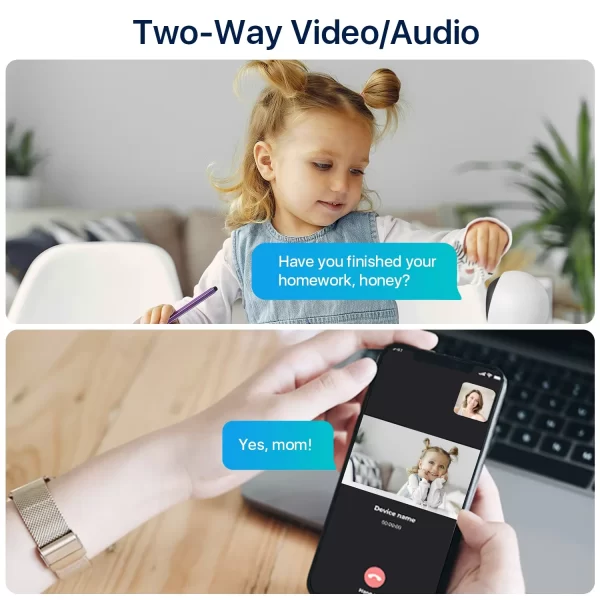 ZOSI 4K 5MP 4MP 2.4G/5G WiFi Security Camera Video Call Baby Monitor Indoor Wireless IP Smart Screen All-in-One Surveillance Cam - Image 4