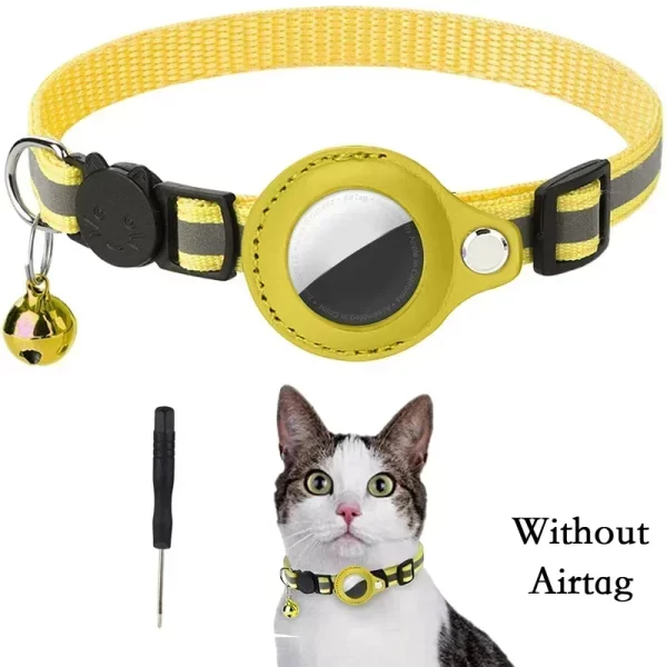 Anti-Lost Cat Collar for Airtag GPS Tracker Protective Case With Bell Reflective (AIr tag available for purchase separately) - Image 14